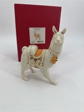 Lenox Porcelain Llama Alpaca Figurine Ivory Gold Saddle Charm Decor Animal Boxed picture
