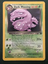 Pokemon Dark Weezing 31/82 Rare 60 HP English 1999 picture