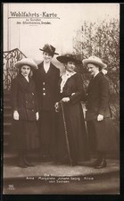 Photo postcard the princesses Anna, Margaret, Johann Georg and Alice of Saxony  picture
