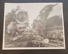 SELMA, CALIFORNIA ORIGINAL PHOTO TRAIN WRECK VINTAGE 7 X 9 INCH RAILROAD 1941 picture