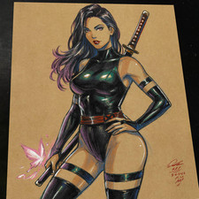 Psylocke Art Print Signed 8.5x11 | Art by Keyeske picture