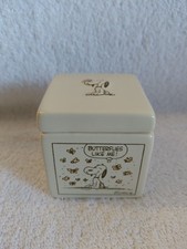 Vintage Ceramic Peanuts Snoopy Hallmark Lifes Good Trinket Ring Square Box RARE picture
