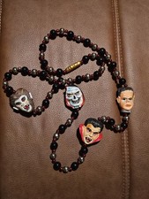Vtg Horror Classic Monster Beads Mardi Gras Throw Hand Strung Halloween 80s 90s picture