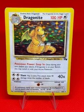 Dragonite 4/62 Fossil Holo Rare Unlimited 1999 Pokemon Card WOTC Cleaned picture