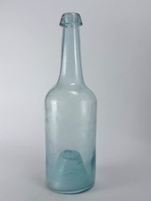 Antique 1860's Aqua Glass Hand Blown Bottle 10