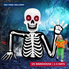 6FT Halloween Inflatable Groundbreaker Skeleton Outdoor Decoration picture