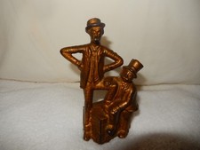 Antique c. 1900s A.C. Williams Mutt & Jeff Cast Iron Still Bank Comic Strip picture