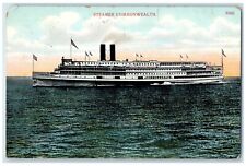 1909 Steamer Commonwealth DPO Megansett Massachusetts MA Antique Postcard picture