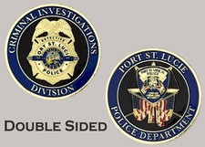 Port St Lucie Police CID Double Sided Challenge Coin  J#50 picture