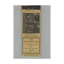 1920s-1930s Diamond Quality Matchbook Cover The Sheffield Inn Sheffield MA picture
