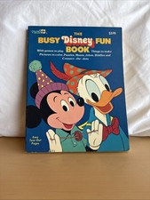 The Busy Disney Fun Book Vintage 1977 Golden Press Walt Disney picture