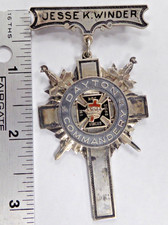 Vintage Knights Templar Past Commander Medal Dayton OH No 68 Roulet Co Winder picture