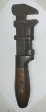 Vintage L. COES  Adjustable Wrench Wood Handle Worcester Mass USA. 6-1/2” picture