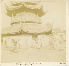 China, China, Shanghai, the Pagoda of Longhua temple, photo of German troops picture