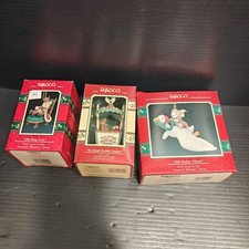 Vintage Enesco Treasury Christmas Ornaments Lot of 3 Mousery Rhymes w/ Boxes picture