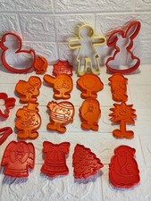 Vintage Retro 1980s Mr Men Cookie Biscuit Cutters Set Tupperware Salter  picture