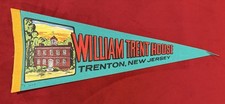 Vintage William Trent House 16 Inch Travel Pennant Trenton New Jersey Mansion picture