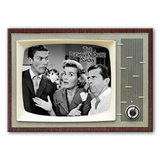 Dick Van Dyke TV Show Retro TV 3.5 inches x 2.5 inches Steel Fridge Magnet picture