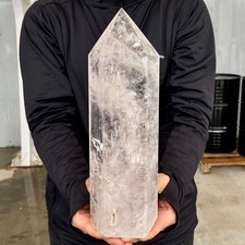 7.53LB Natural Clear Crystal Obelisk Quartz Energy Tower Point Reiki Healing Gem picture