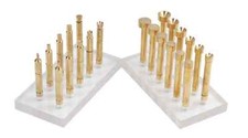 22pc Brass Dop Sticks Set | Lapidary Gemstone Holders | Gem Faceting Tool Kit picture