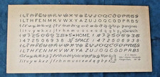 Antique Technical/Engineering Lettering Guide Template card by E. S. Maclin WVU picture