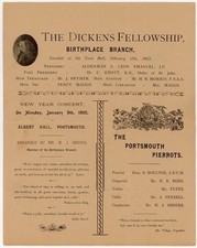 1905 Dickens Fellowship Portsmouth Concert Programme Birthplace Branch Ephemera picture