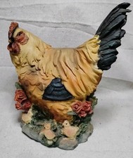 Vintage Resin Hen Figurine 