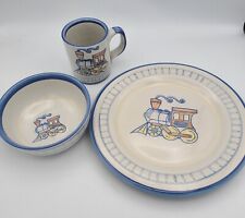 Choo Choo Train Plate Cup Saucer Set High Quality Louisville Stoneware picture
