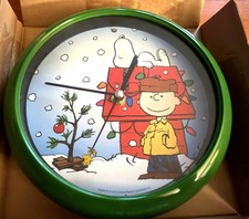 Vtg. Christmas Carol Clock-A Charlie Brown Christmas, Plays Xmas Carols (NIB) picture