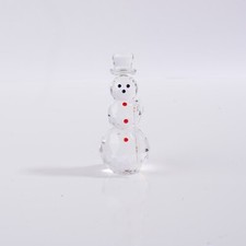 Crystal Zoo Snowman Red Button Shovel Top Hat Genuine Austrian Crystal Figurine picture