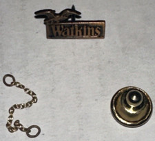 J.R. Watkins Eagle Logo Advertising Award Tie Tack Lapel Pin With Chain picture