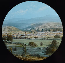 DOLGELLEY WALES C1872 VICTORIAN TINTED Magic Lantern Slide PHOTO picture