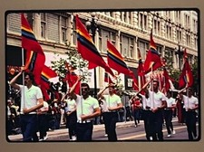 1980 San Francisco Gay Pride Parade 35mm Slide Photo LGBTQ Interest Rainbow Flag picture