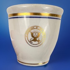 Vintage Rare U.S. Navy Admiral Wardroom Officers Mess Egg Coffee Custard Cups picture