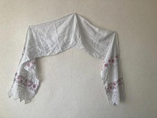 Vintage Ukrainian Rushnyk Hand-Embroidered Linen Towel Cherkasy Mid-20th Century picture