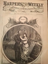 Civil War Newspapers-Harper's Weekly- U.S.GRANT, HOMER- DOUBLE PAGE. JOHNNY CLEM picture