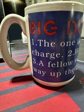 Vintage Big Dogs Mug Coffee Tea Cup Blue White Unmarked Definition Dawg picture