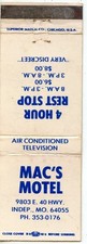 Macs Motel, Independence, Missouri Matchbook picture