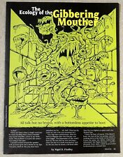 Rare Vintage D&D Magazine Print Art Dungeon’s & Dragons, Gibbering Mouther picture