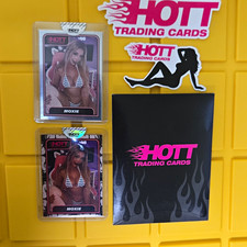 HOTT Trading Cards Moxie 2-Card Lot 2025 Silver Foil +Base w/Sticker & Envelope picture