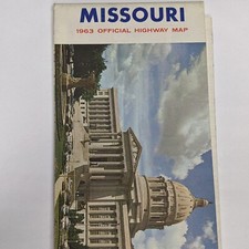 1963 MO Missouri Official Highway Road Map & City Vicinities John Dalton Vtg 8H picture