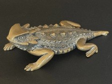 Vintage James Avery Bronze Horned Toad Lizard Paperweight Figurine - Retired picture