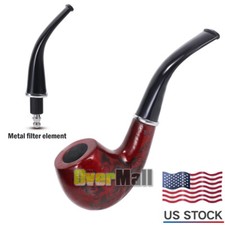 Durable Wooden Wood Smoking Pipe Tobacco Cigarettes Cigar Pipes Enchase Gift picture