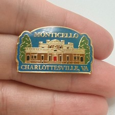 Monticello Charlottesville Virginia Lapel Pin Thomas Jefferson Estate Vintage picture