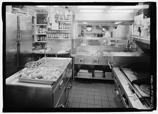 Photo:Port Huron Michigan Coast Guard Cutter BRAMBLE 1950s Ship's Galley picture