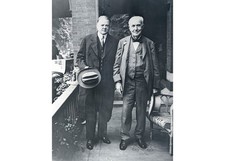 1929 President Herbert Hoover Thomas Edison Glass Plate Press Negative OOAK picture