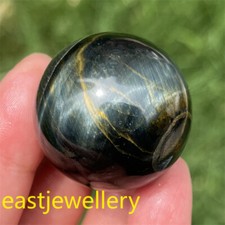 29mm+ 1pc Natural Blue Tiger’s Eye Jasper sphere quartz crystal Ball Random 1pc picture