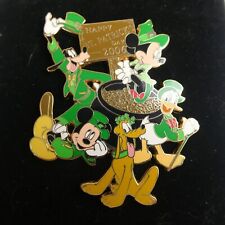 Disney Pin 45439 Auctions St. Patrick's Day 2006 Jumbo LE 100 Donald Pluto Goofy picture
