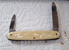 Vintage A & A Pauls (pauls bros) Germany Rost Frei Pearlite 2 Blade Pocket Knife picture