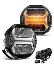 SPL Amber Led Pods Offroad Driving Lights Cube, 5.7In 12000LM, 5-3/4